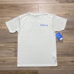 Live‎ Bottom Performance Fishing Mens Short Sleeve Graphic Shirt Medium White